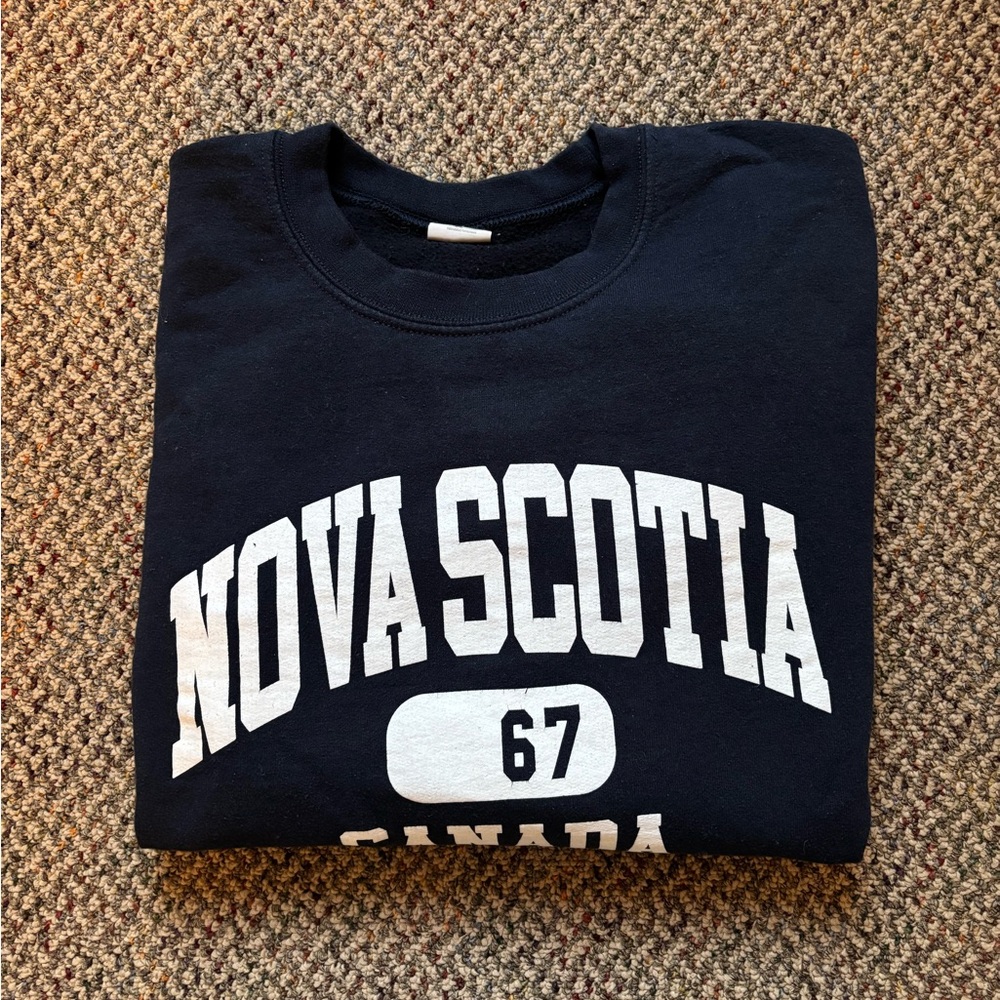 Nova Scotia Varsity Style Shrunken Sweatshirt